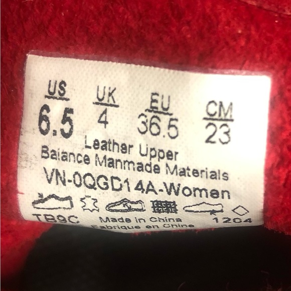 Vans ~ women’s red moccasins - Picture 6 of 7